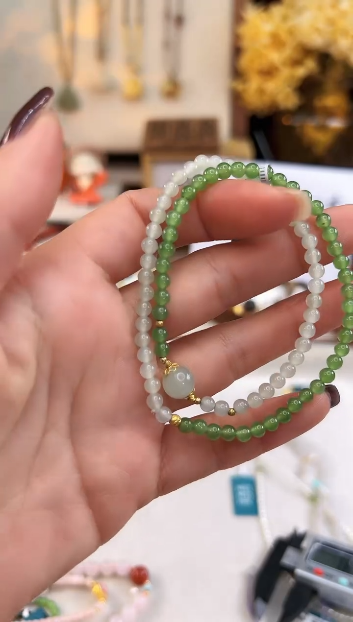 【闪购商品】和田玉手饰18K金镶嵌@@E921D013791