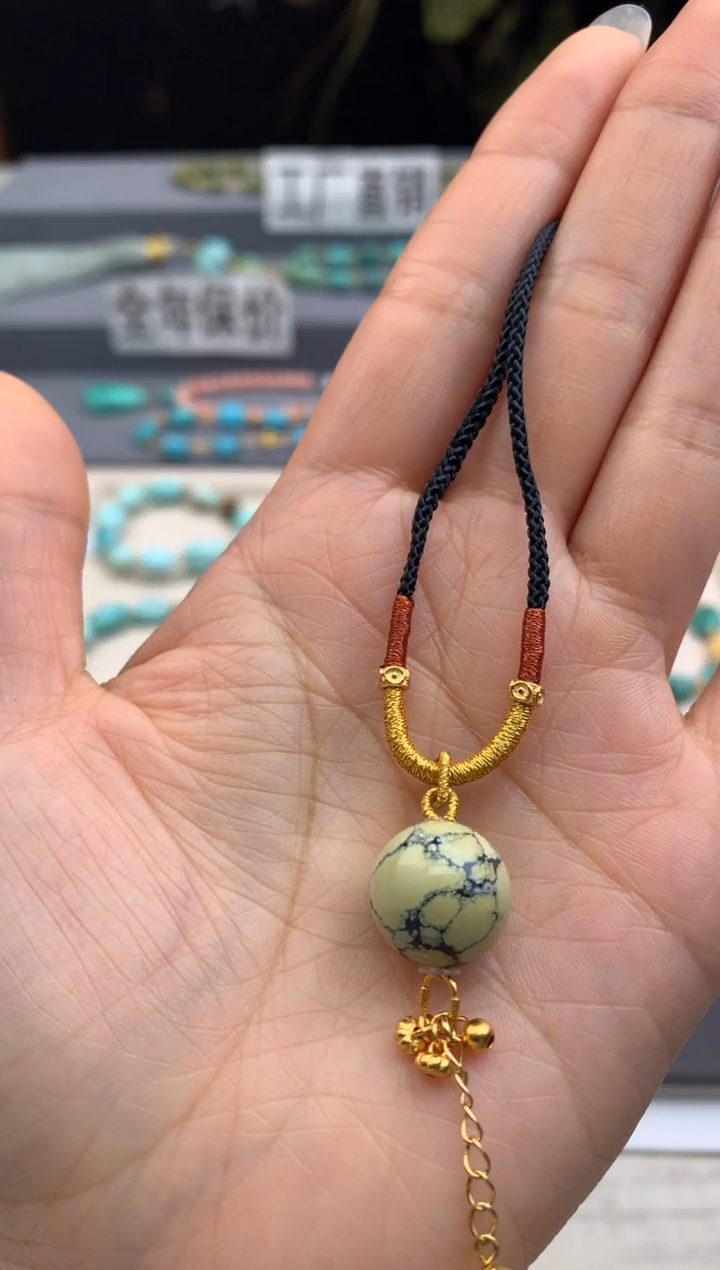 未镶嵌绿松石锁骨链茜.F138
