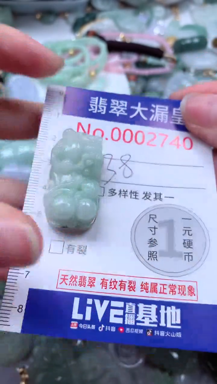 翡翠未镶嵌吊坠(不含链)2740