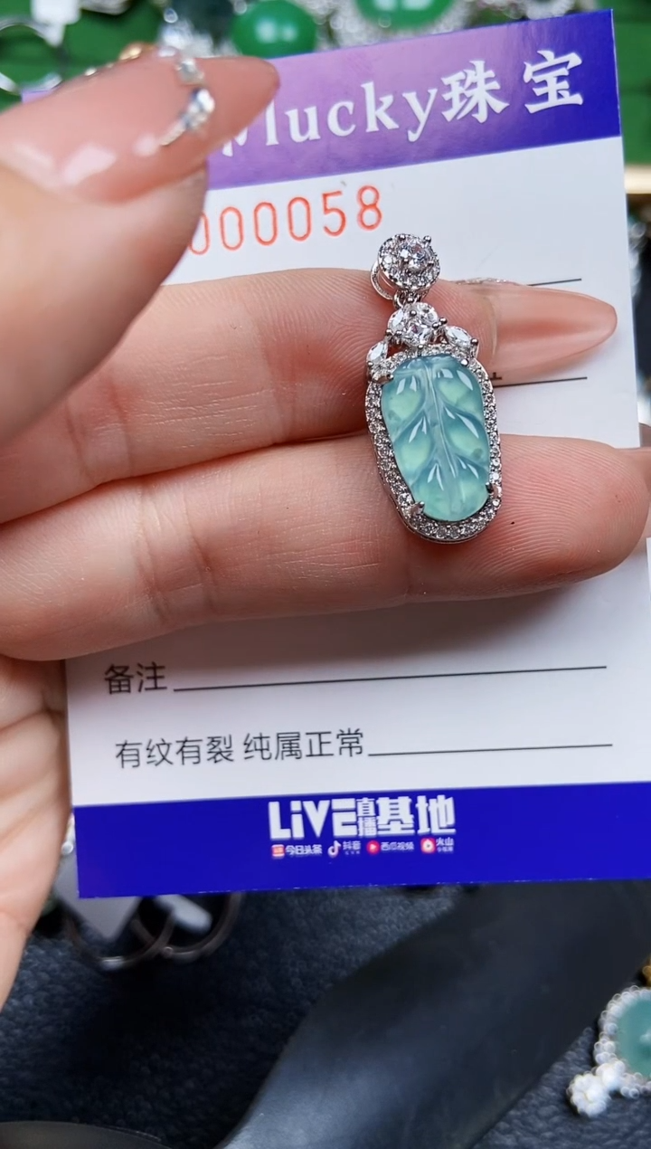 【闪购商品】翡翠颈饰银S925镶嵌0058