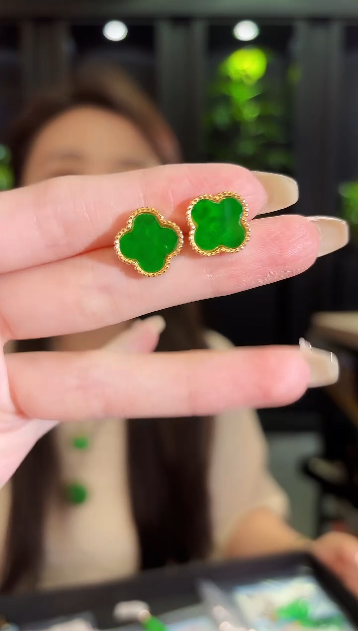 翡翠未镶嵌耳饰缅料A货/多样性发货/一件