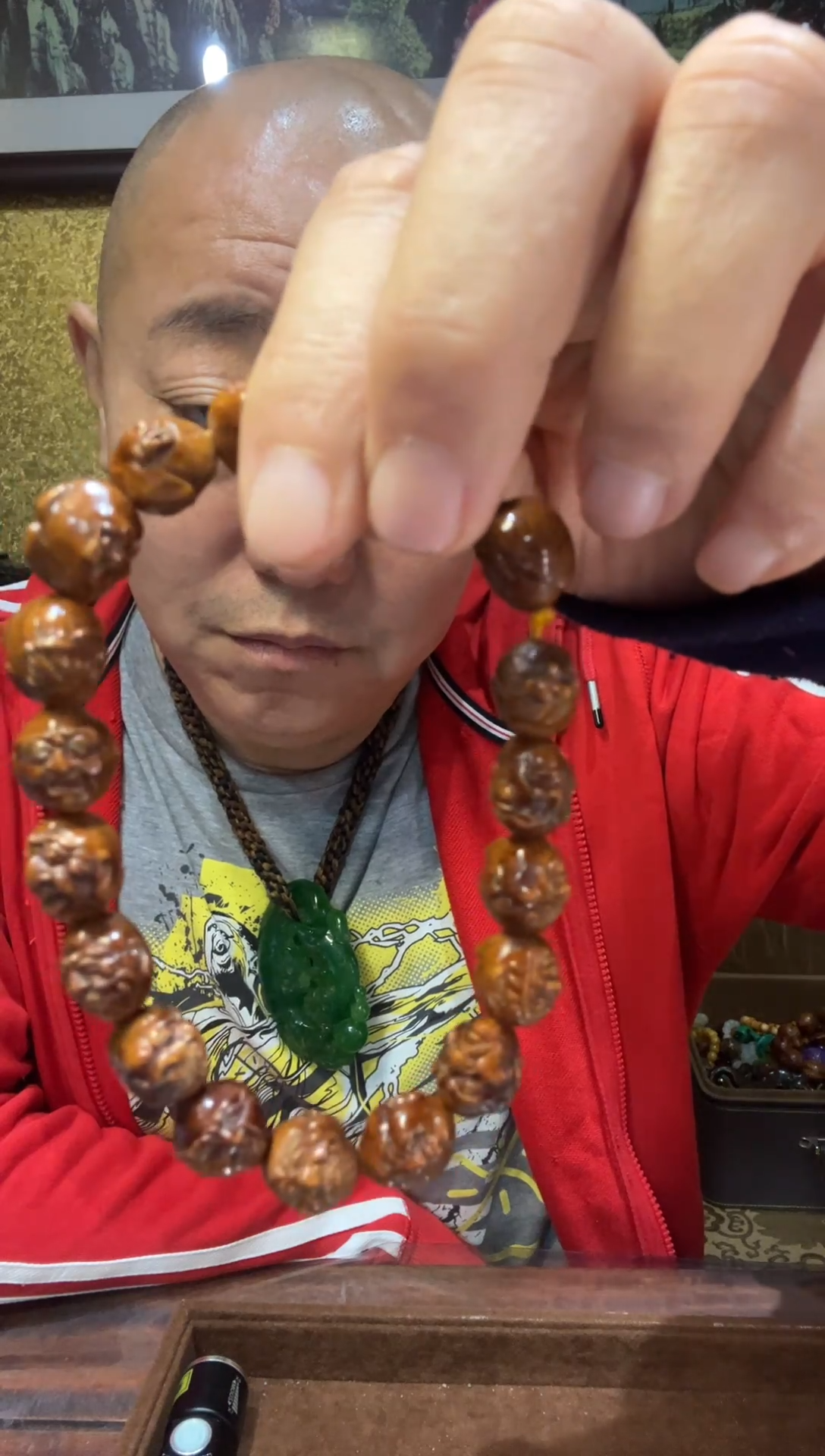 十八罗汉十九颗橄榄核手串