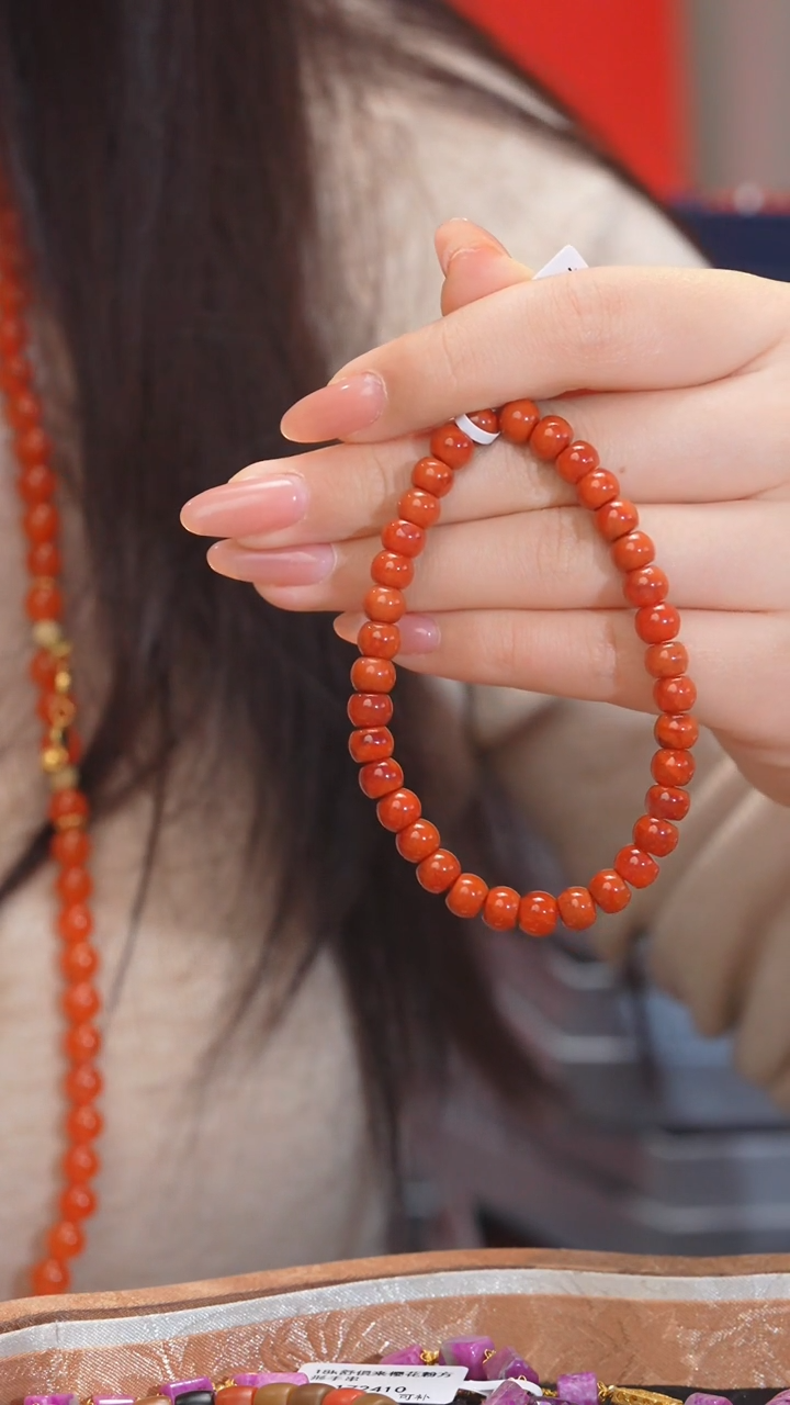 【闪购商品】南红玛瑙手串未镶嵌多样性发 卡6-7@@N7601