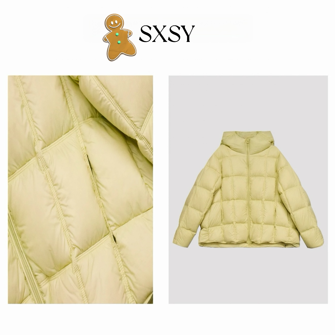 【YUYIMING】90白鹅绒新款韩版羽绒服女连帽云朵泡芙宽松短款T