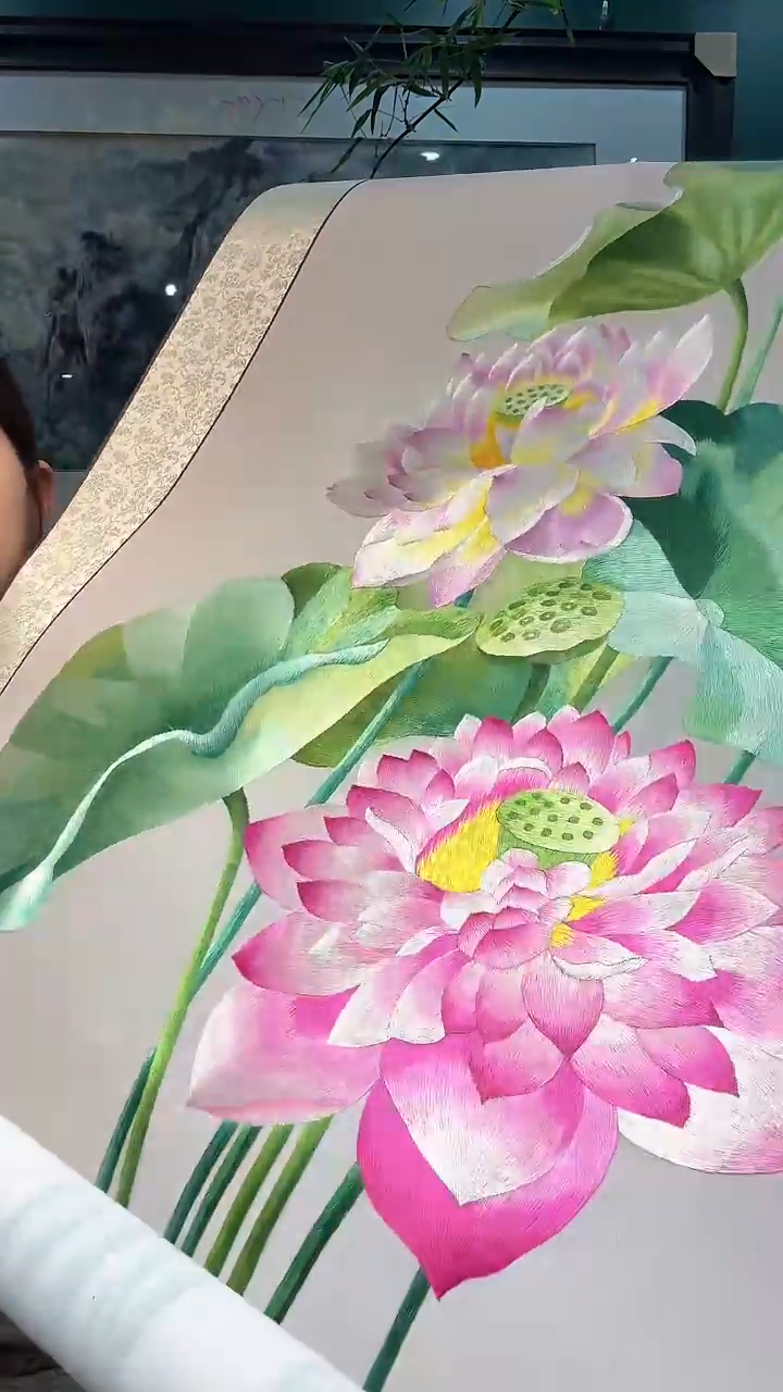 横款非遗苏绣纯手工刺绣软裱