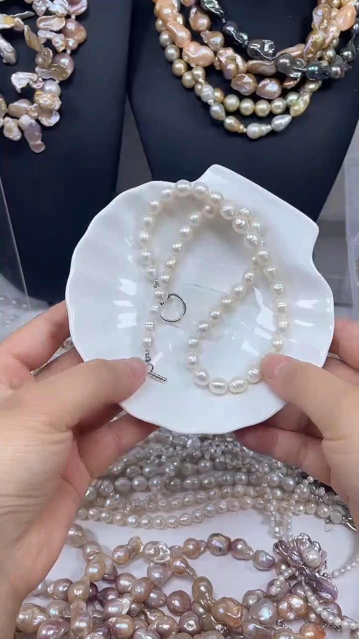 未镶嵌淡水珍珠项链【纯恬巴洛克饰品】