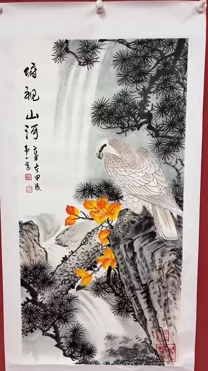 国画俯视山河      