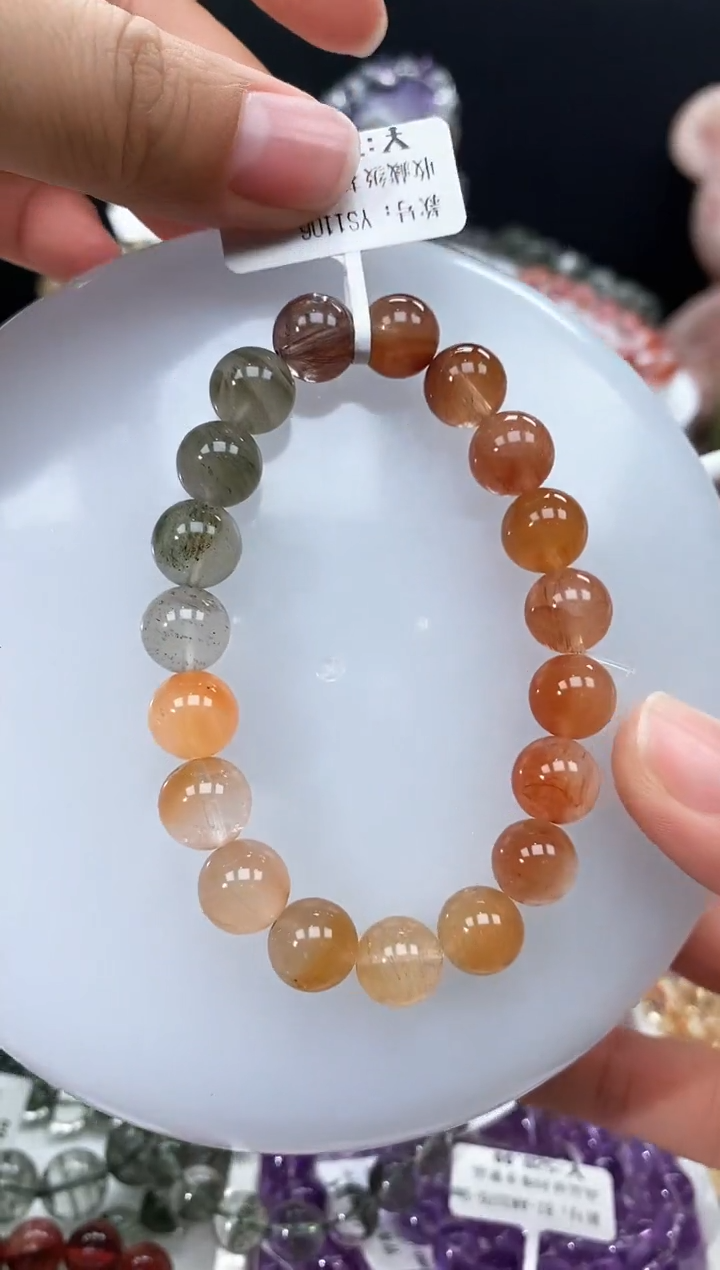 【闪购商品】水晶手串未镶嵌渐变兔毛10