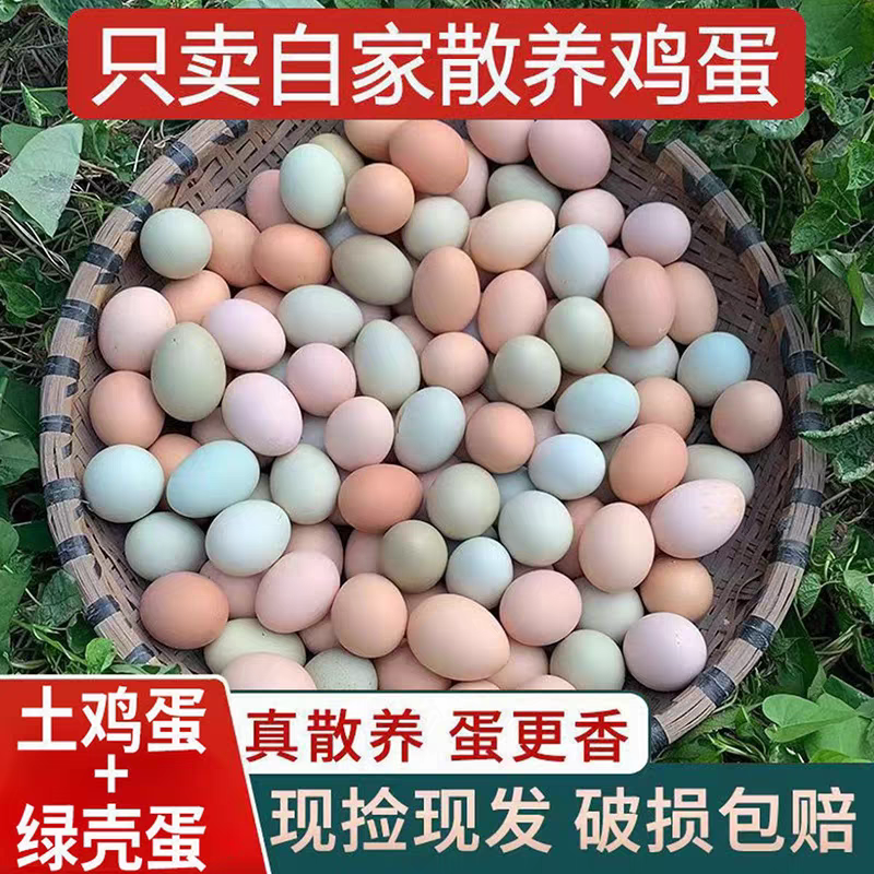 【混装30枚】散养土鸡蛋农家散养柴鸡蛋新鲜无抗沂蒙山虫草蛋