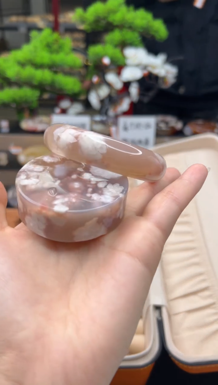 【闪购商品】石英质玉未镶嵌手镯59圈口（赠送镯心）23276