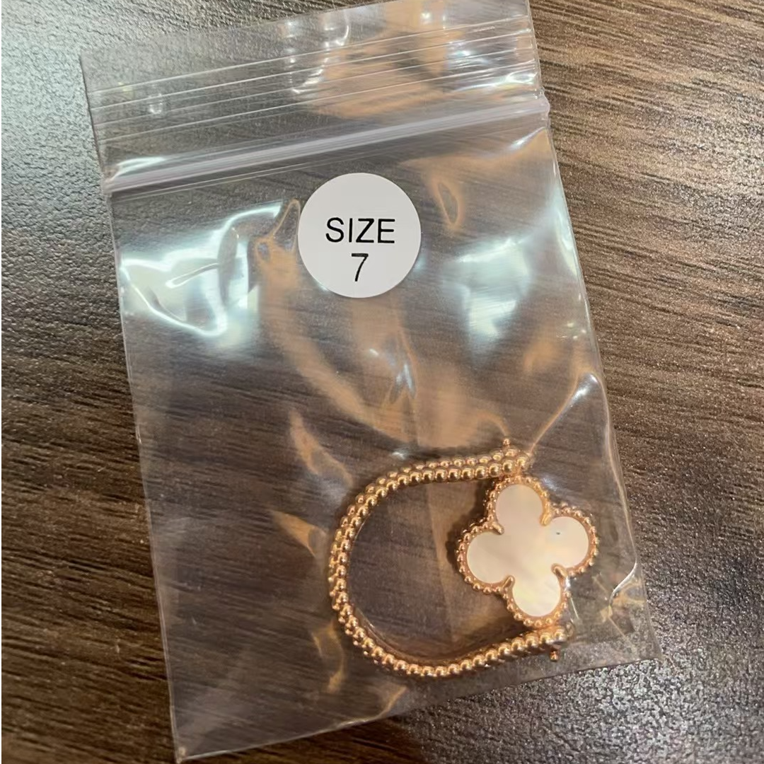 铜合金贝壳戒指 气质轻奢白色百搭时尚7码戒指 0015