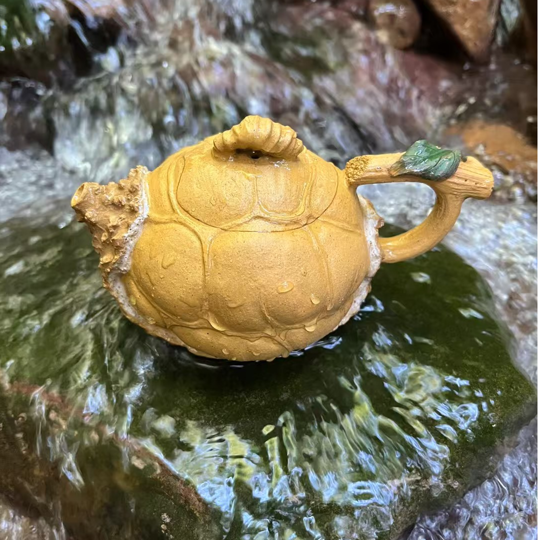 高档泡茶收藏精美茶具宜兴紫砂仿生榴莲壶全手工紫砂壶纯手工