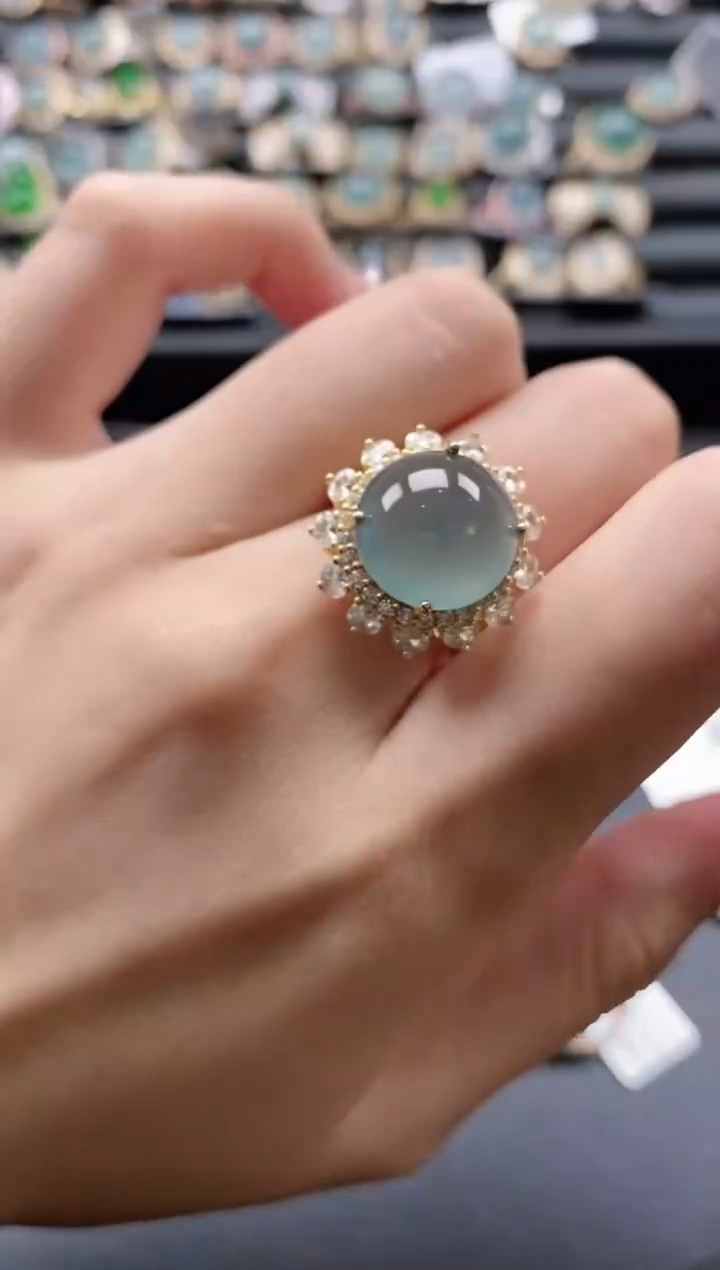 【闪购商品】翡翠戒指银S925镶嵌15151