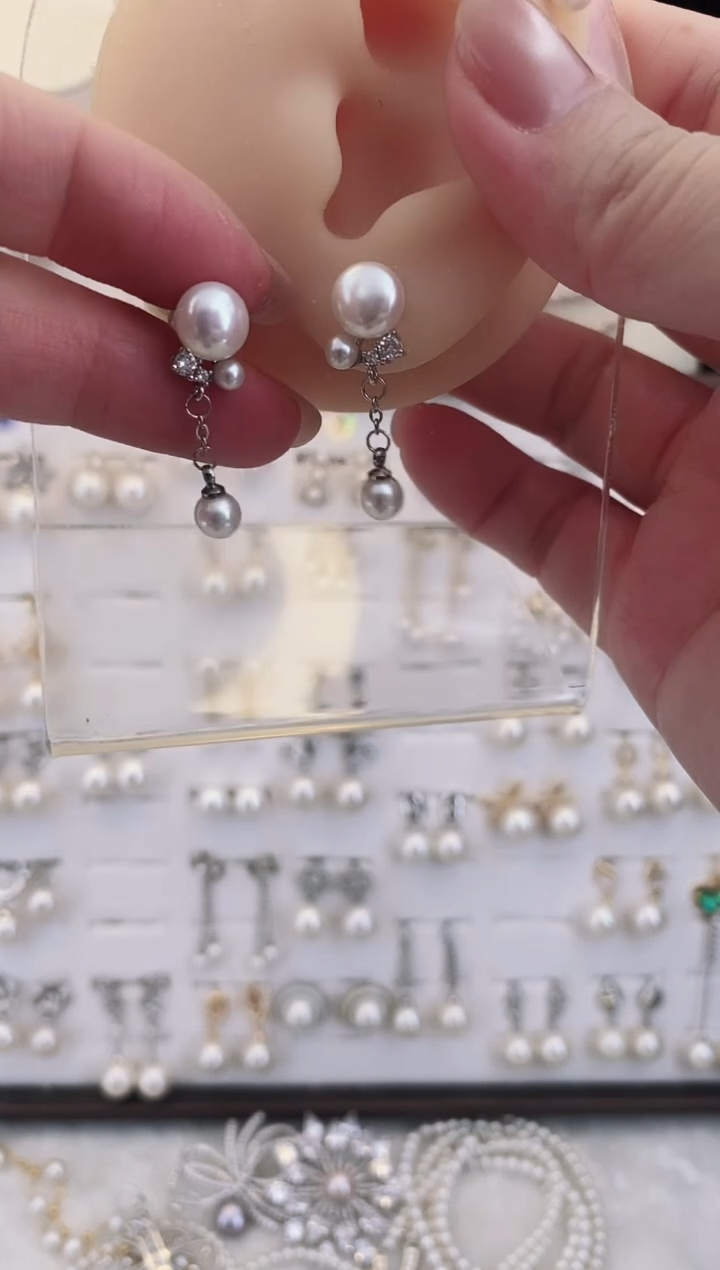 合金耳饰淡水珍珠104