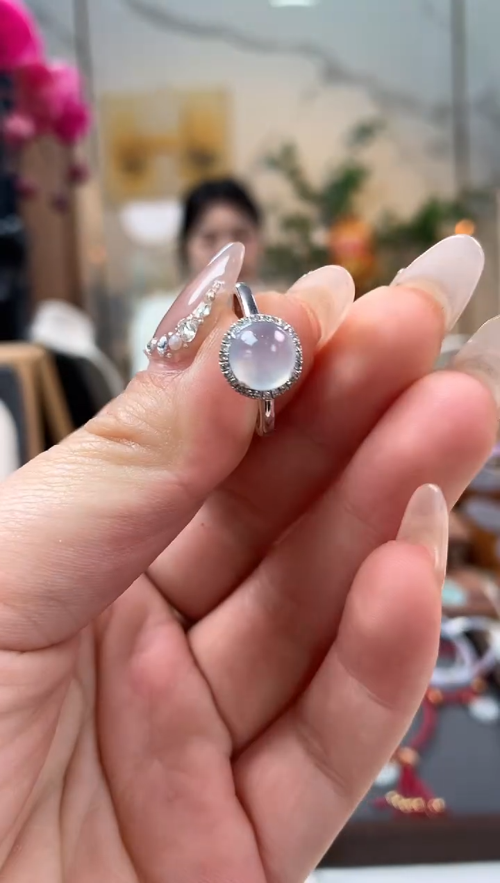 【闪购商品】翡翠戒指18K金镶嵌戒指