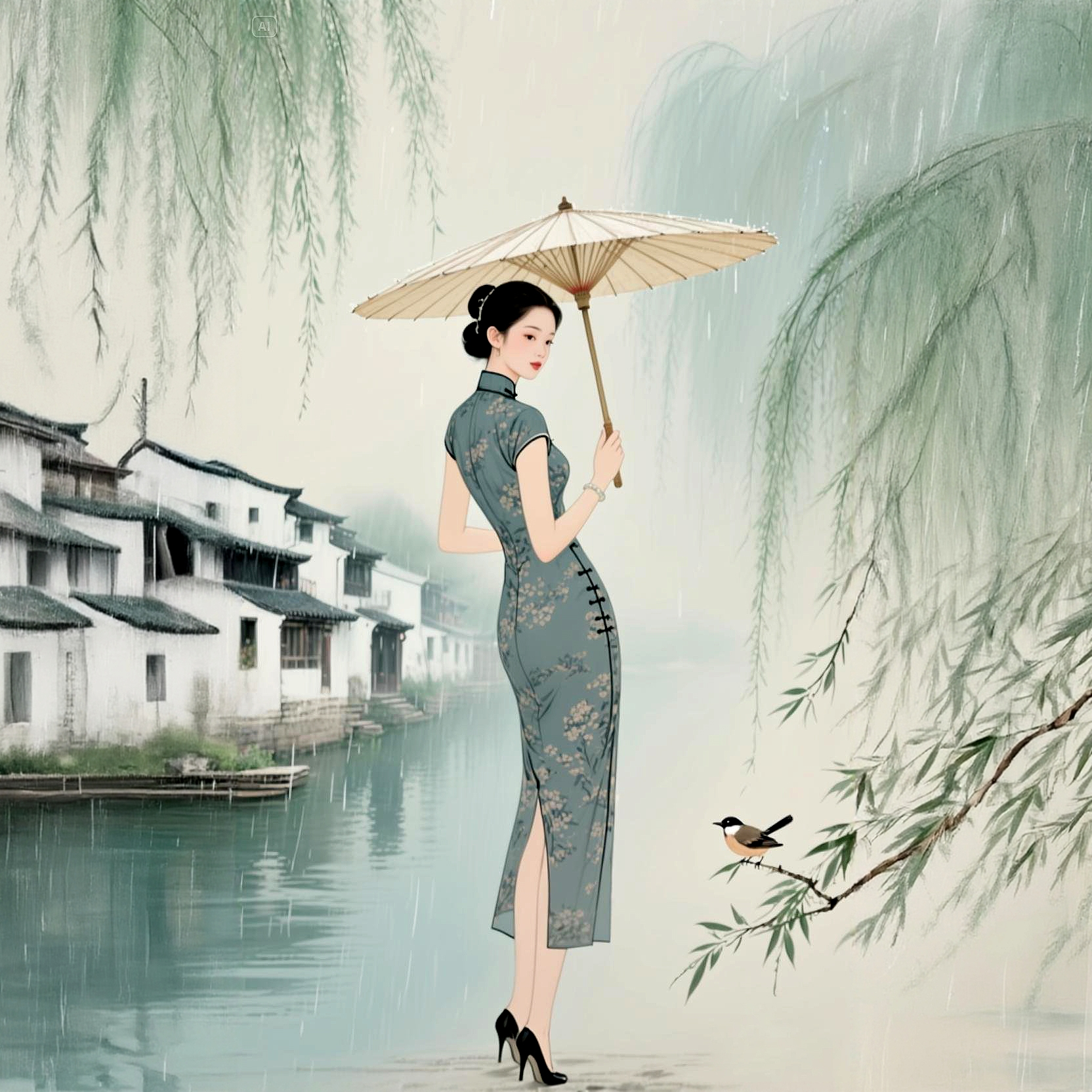 新中式贵妇淑女风日常穿搭旗袍 贤韵