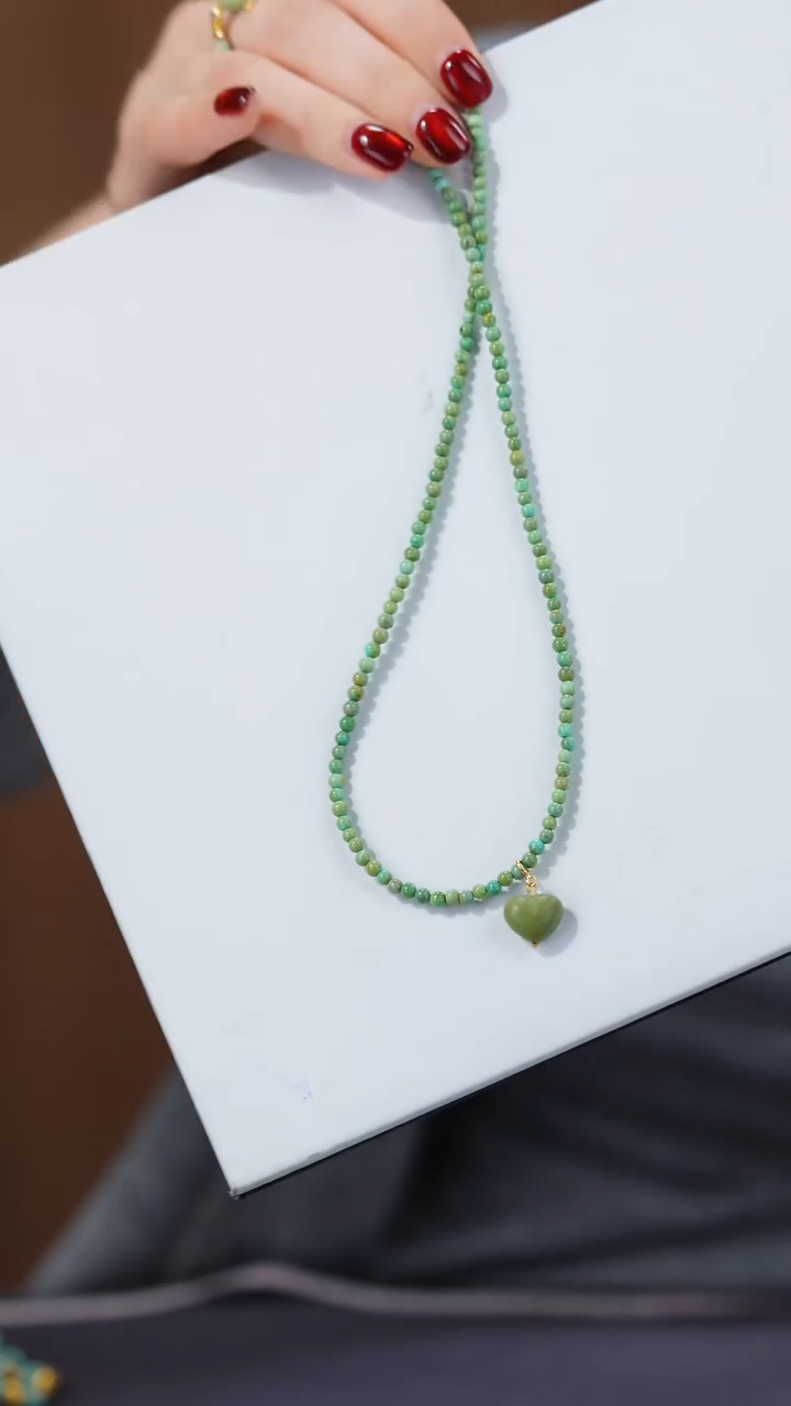 【闪购商品】绿松石项链18K金镶嵌1