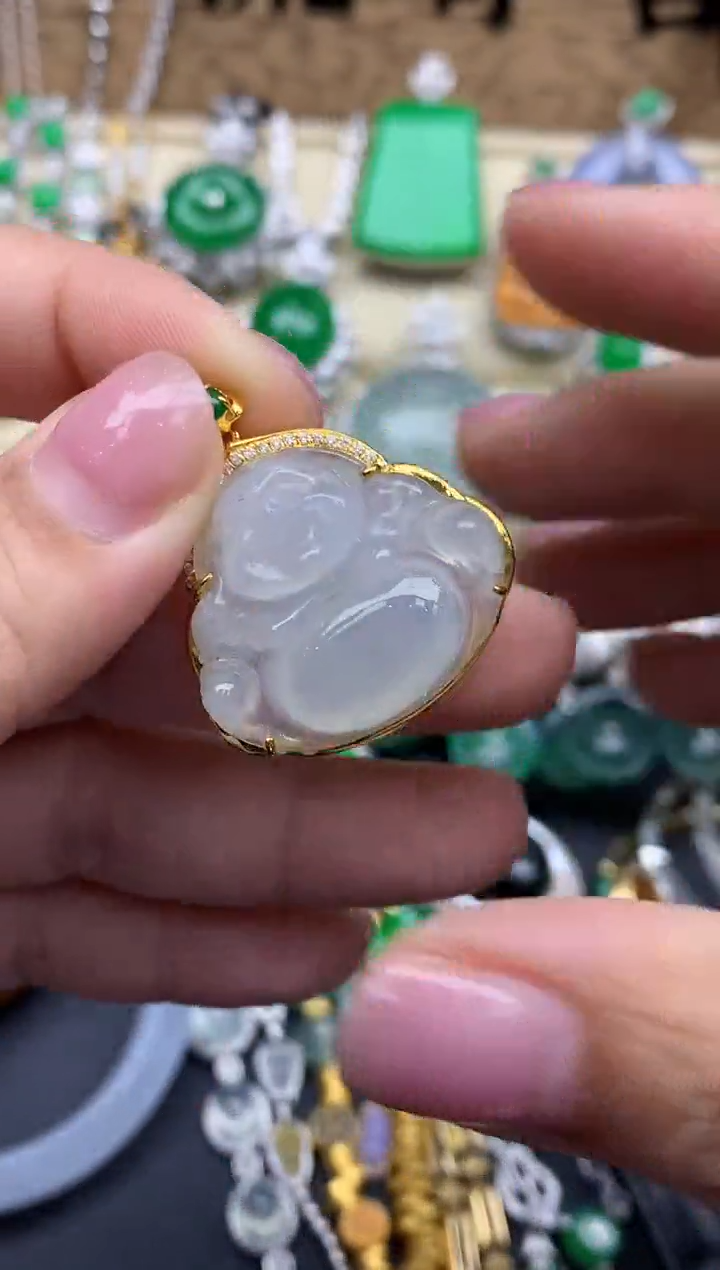 【闪购商品】翡翠颈饰18K金镶嵌326-中国好珍宝