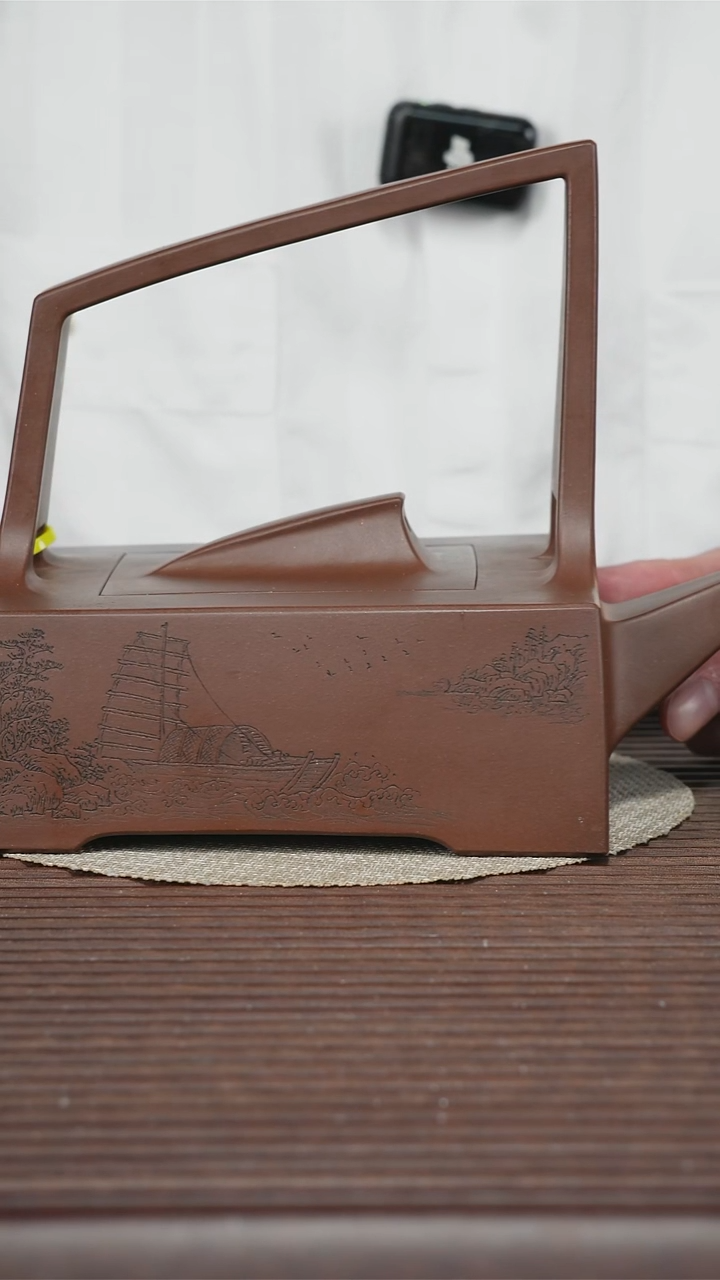 茶壶紫砂T360 底槽清 一帆风顺提梁 600cc