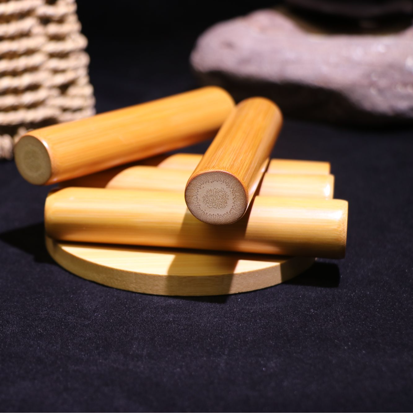 【知念玉竹】实心玉竹手把件 所见即所得