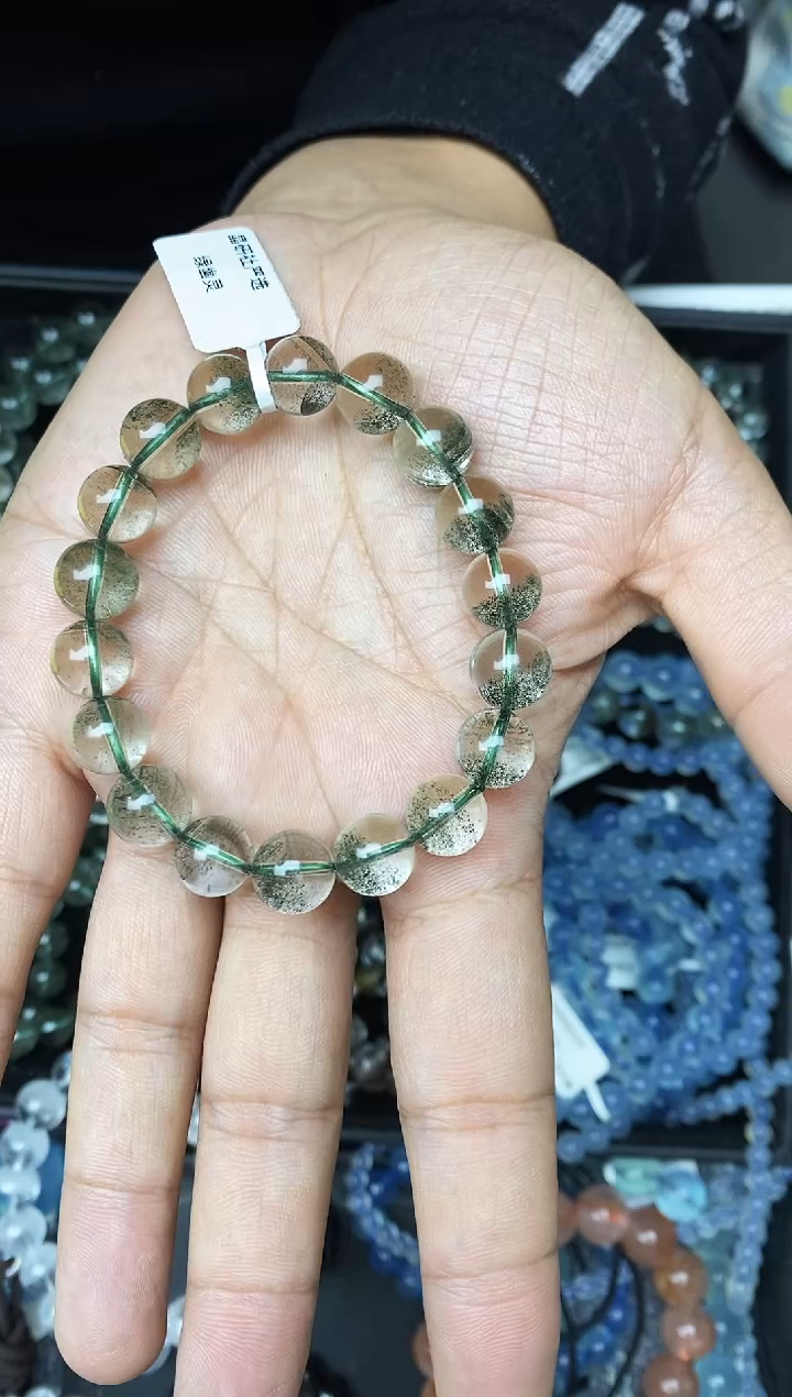 未镶嵌手链水晶叫**～绿幽灵10+