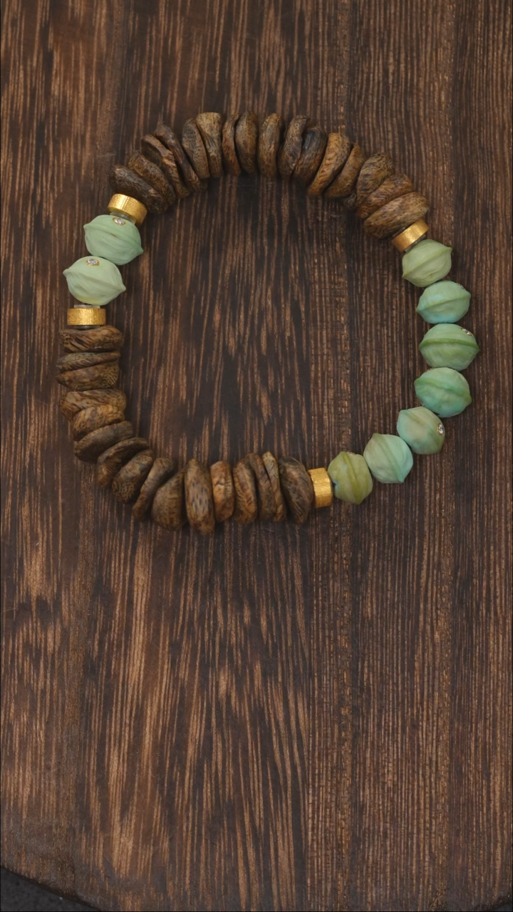 【闪购商品】绿松石手链18K金镶嵌1