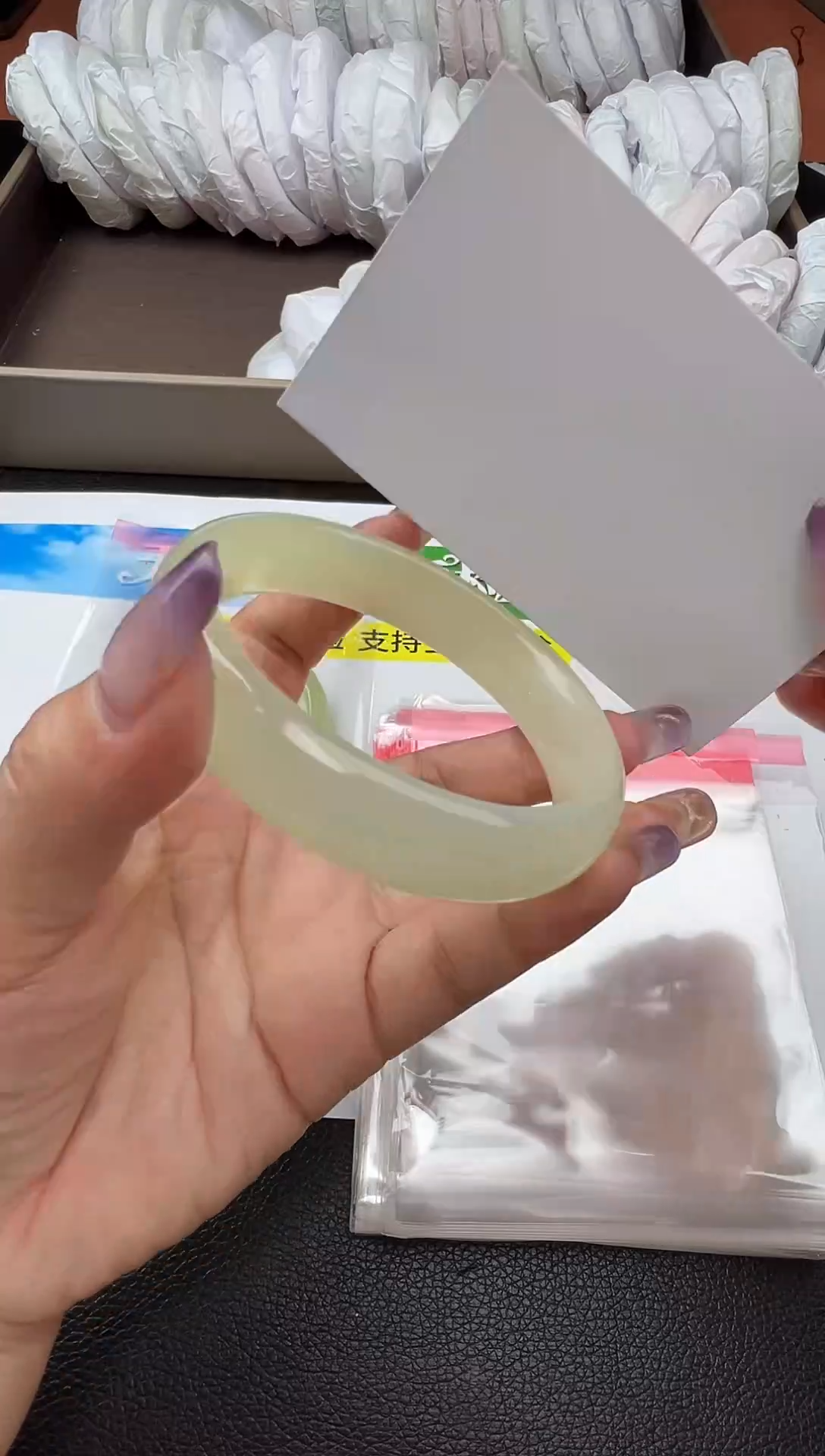 未镶嵌手镯石英质玉圈口58