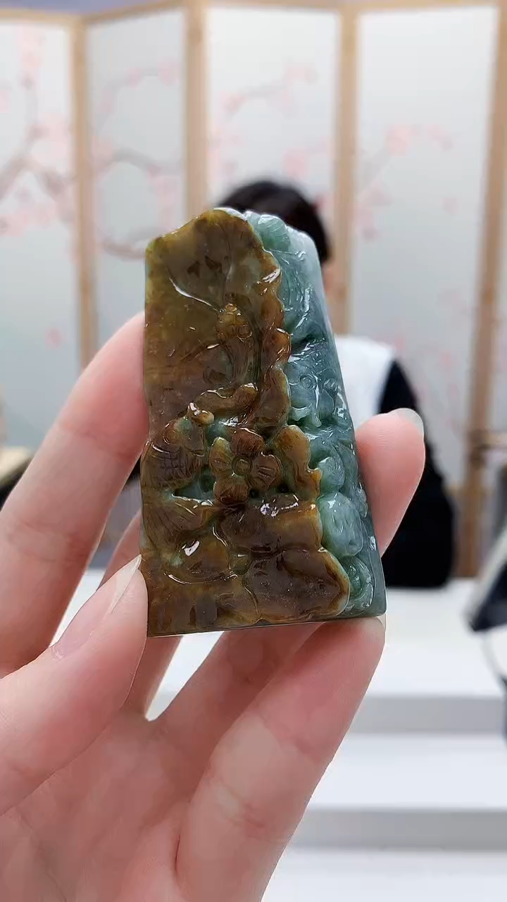 未镶嵌定制翡翠5160ry-毛货挂件87
