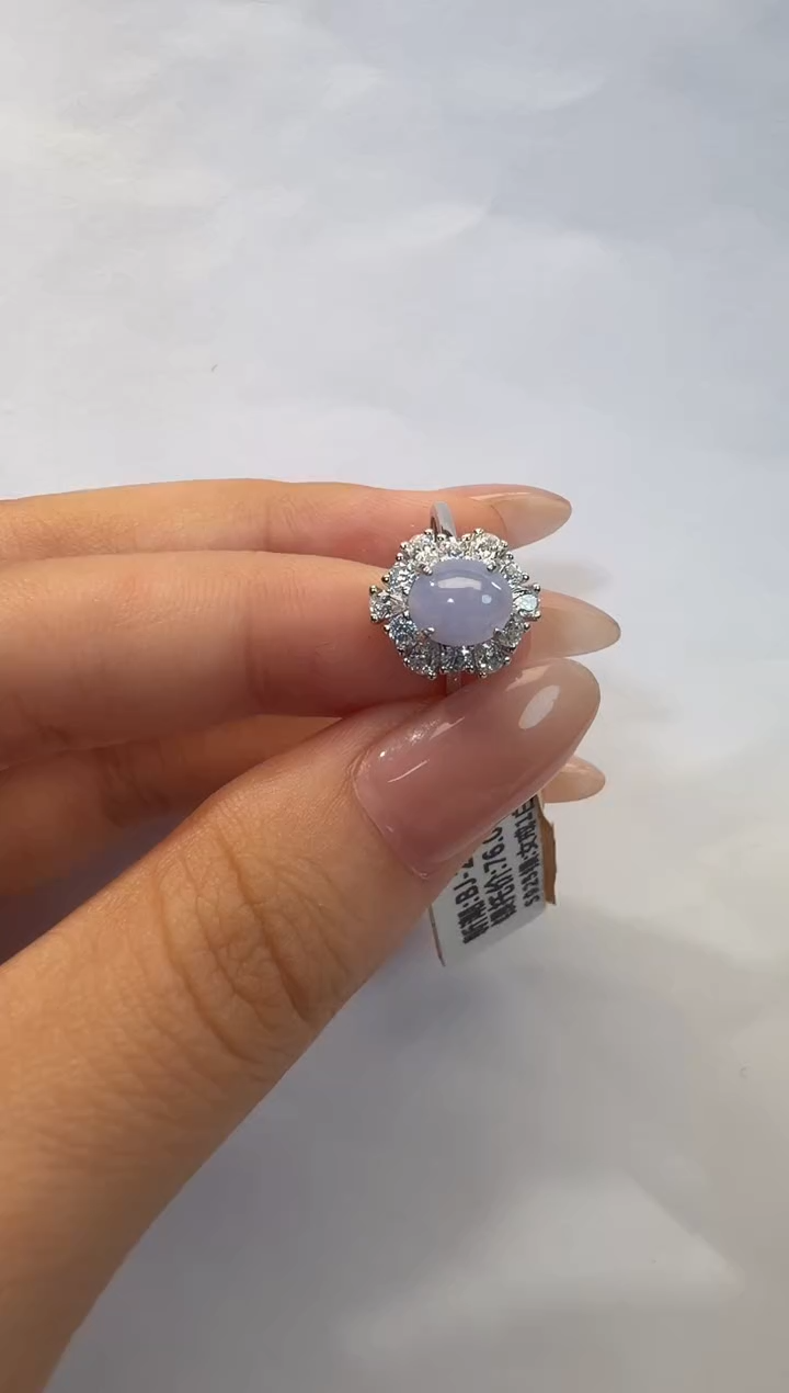 银S925镶嵌戒指翡翠925银镶翡翠戒指镶嵌128