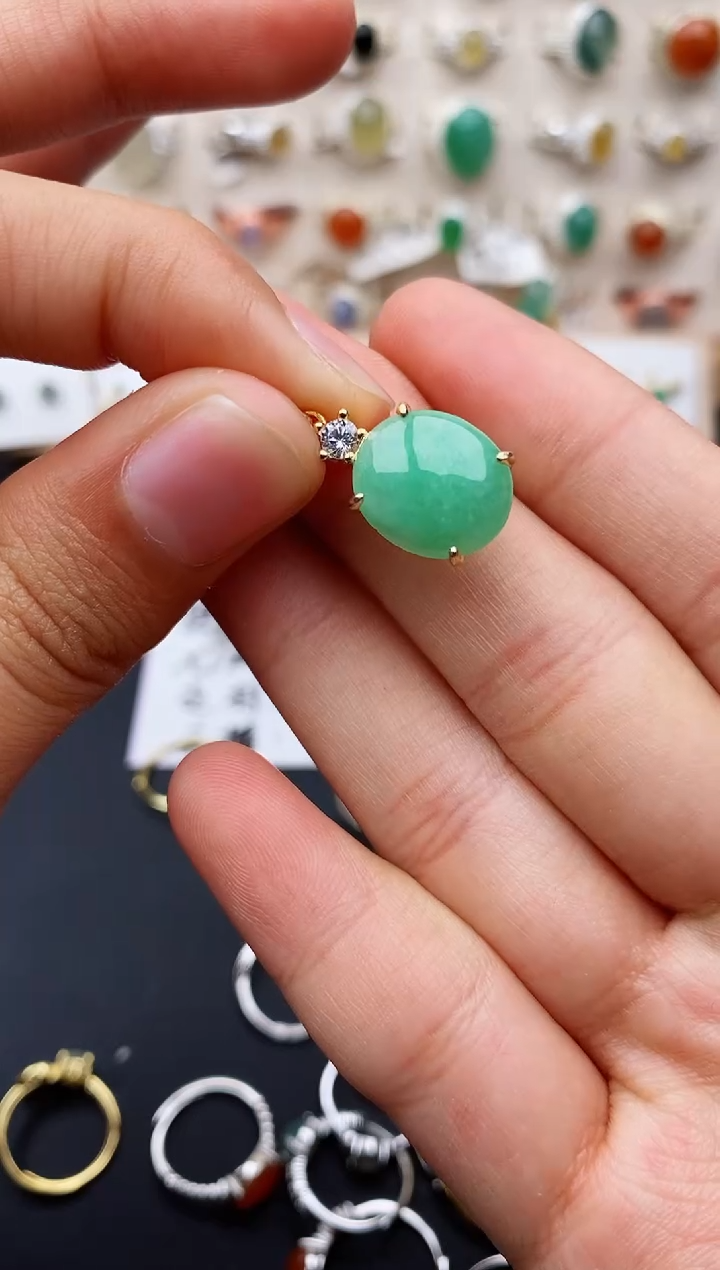 【闪购商品】翡翠颈饰银S925镶嵌缅甸翡翠