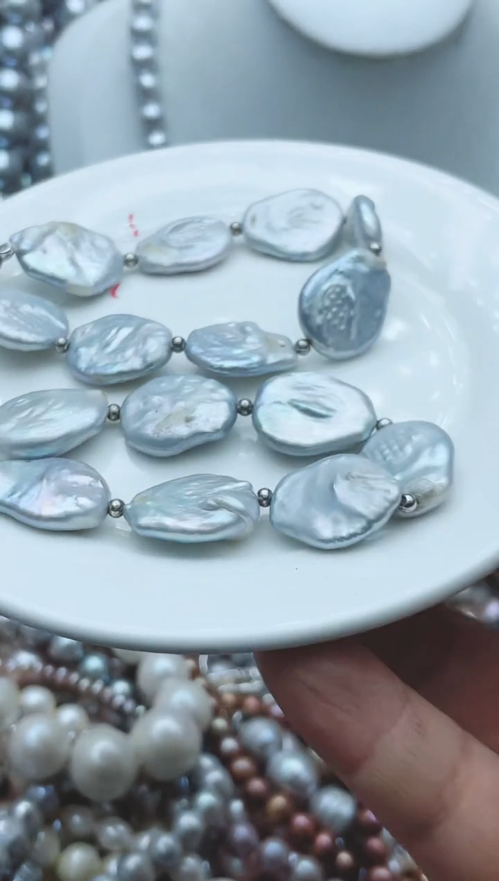 【闪购商品】淡水珍珠颈饰钛钢1