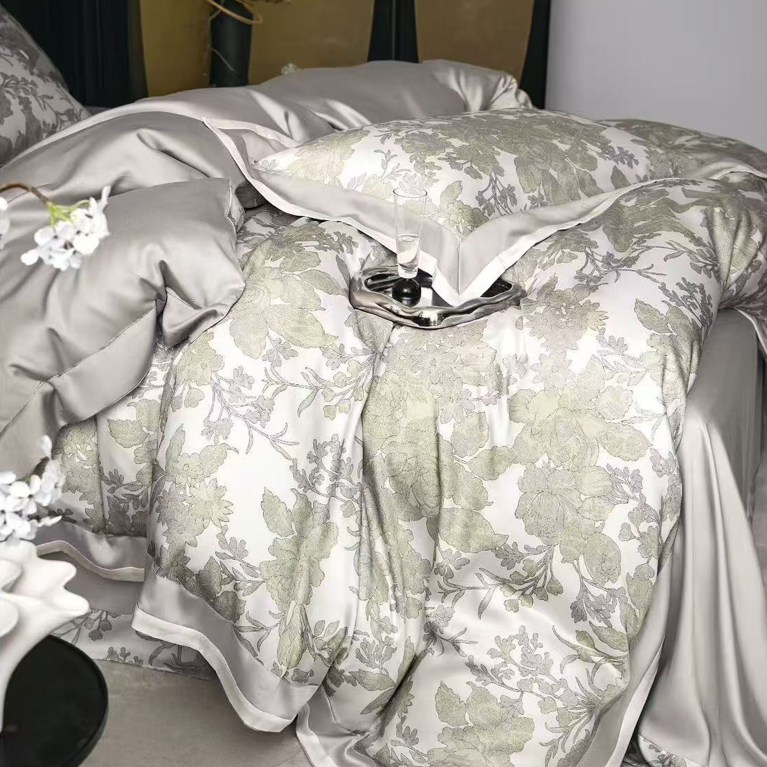 A5542 大豆单人拼角100S兰精天丝夏被 梦甜-绿150*200透气机洗