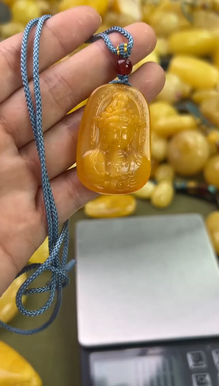 裸石琥珀未镶嵌琥珀蜜蜡吊坠