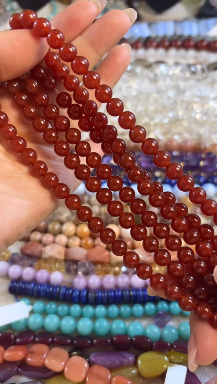 未镶嵌玛瑙/玉髓珠宝半成品卡8 A品红玛瑙