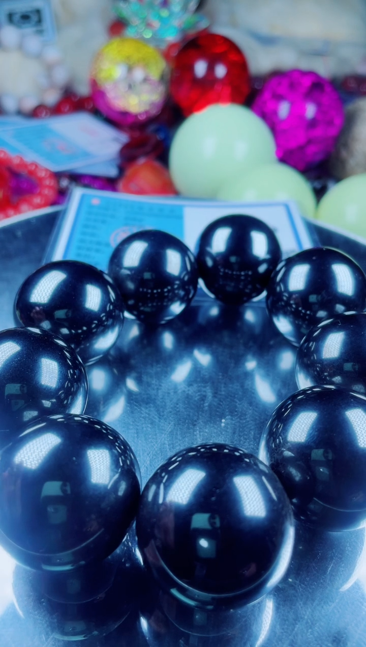 菱锰矿未镶嵌手串太赫磁卡3.0十颗