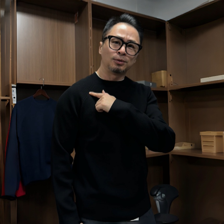 商小鸟美丽诺羊毛圆领针织衫