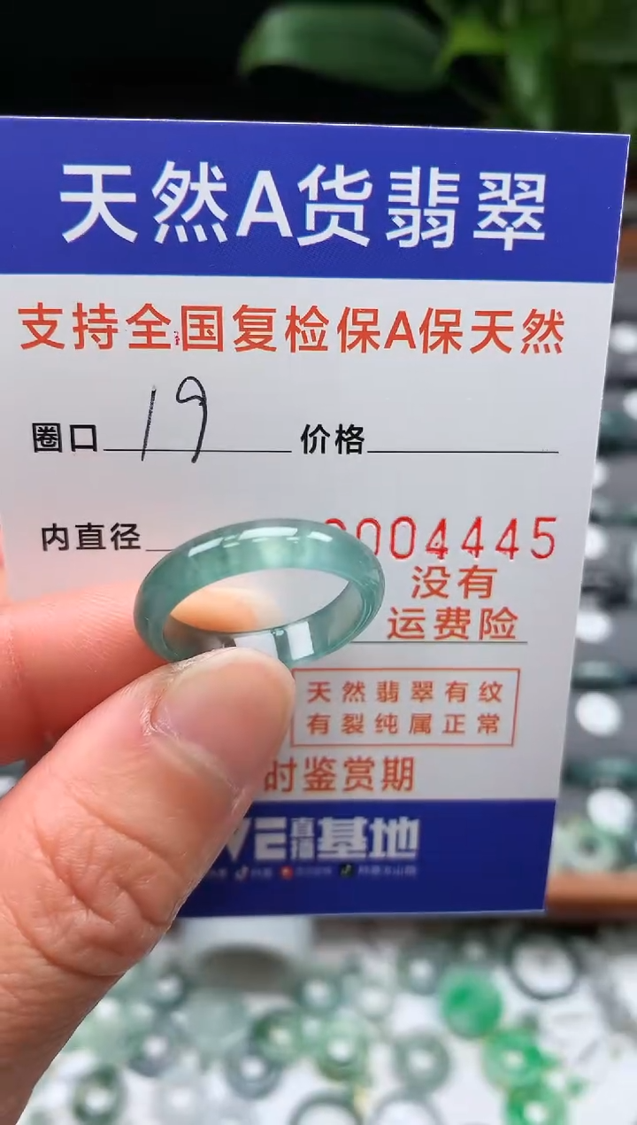 【闪购商品】翡翠戒指未镶嵌19号圈口4445