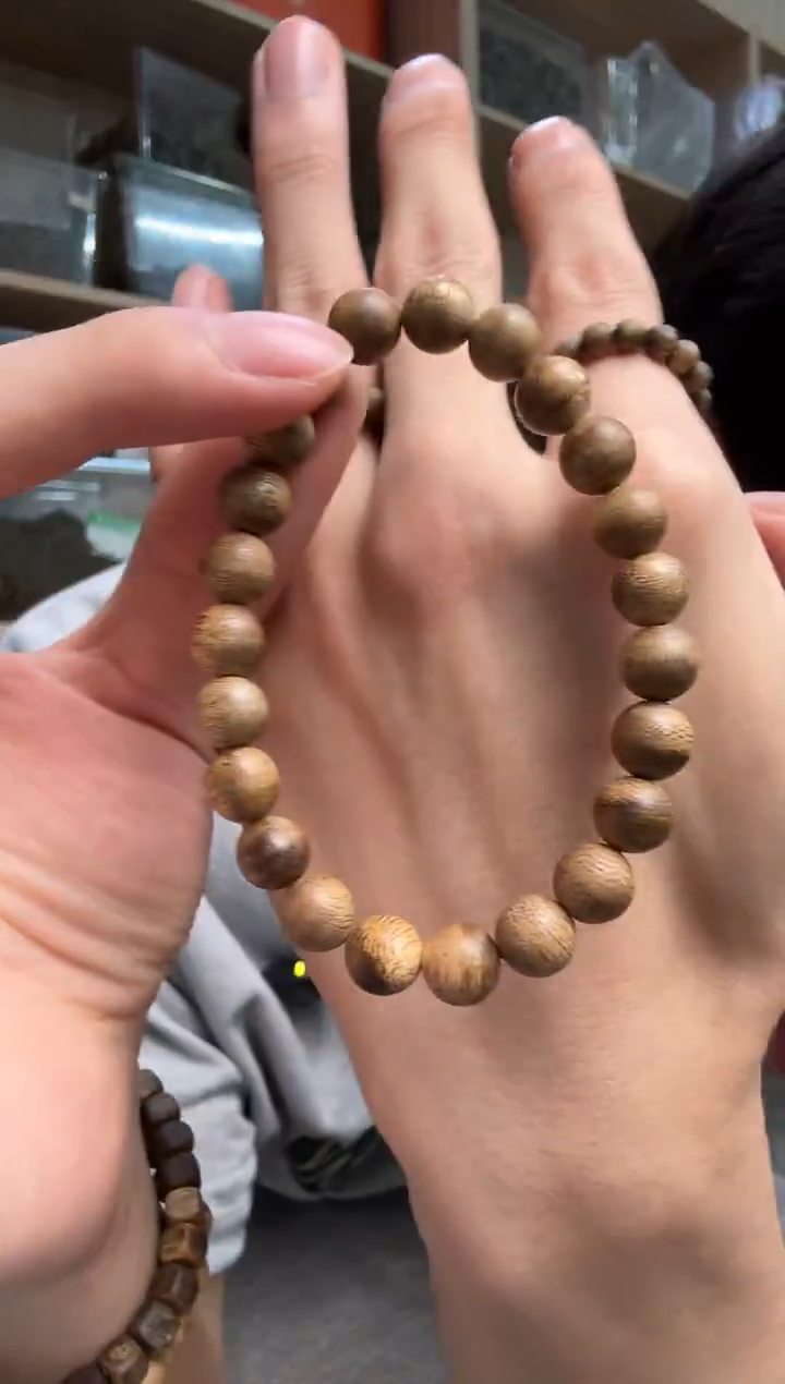 沉香手串09越南黄熟香圆珠单圈 多样性发其一