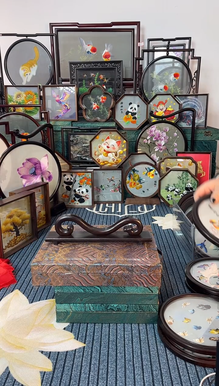 刺绣刺绣双面绣摆件