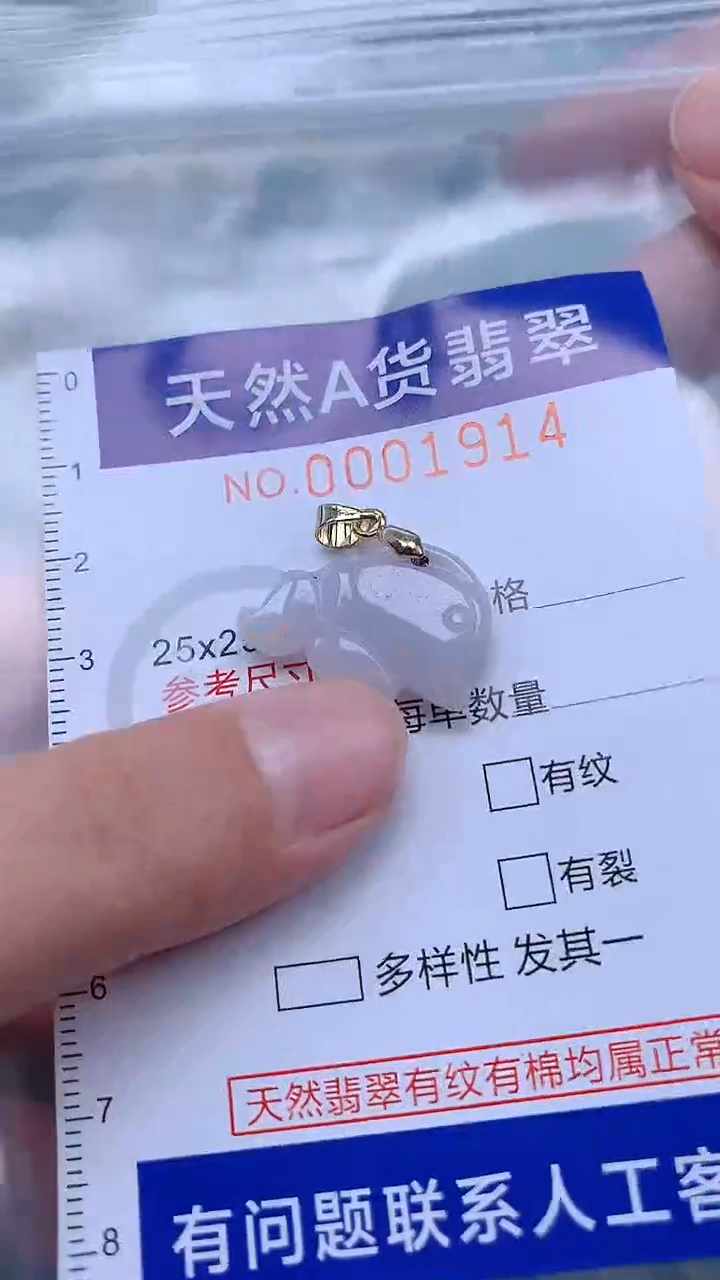 翡翠未镶嵌吊坠(不含链)1