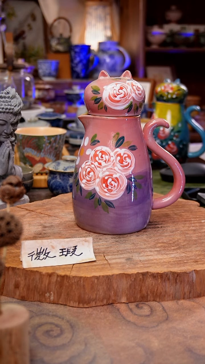 杯子玫瑰手工手绘手工手绘