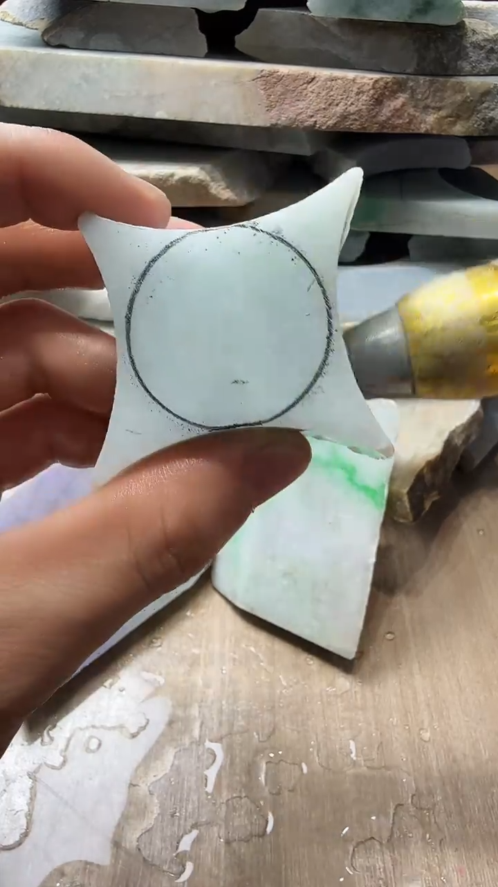 裸石翡翠天然翡翠A货花686