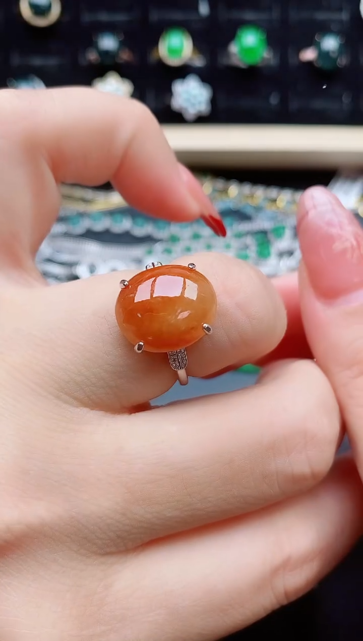 【闪购商品】翡翠戒指银S925镶嵌2131