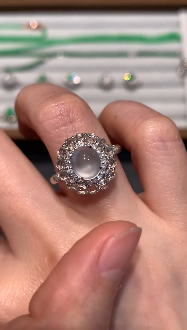 【闪购商品】翡翠戒指18K金镶嵌26800