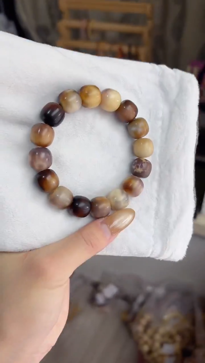 手串菩提根/象牙果沐p08紫美人干磨桶珠13*14mm手串
