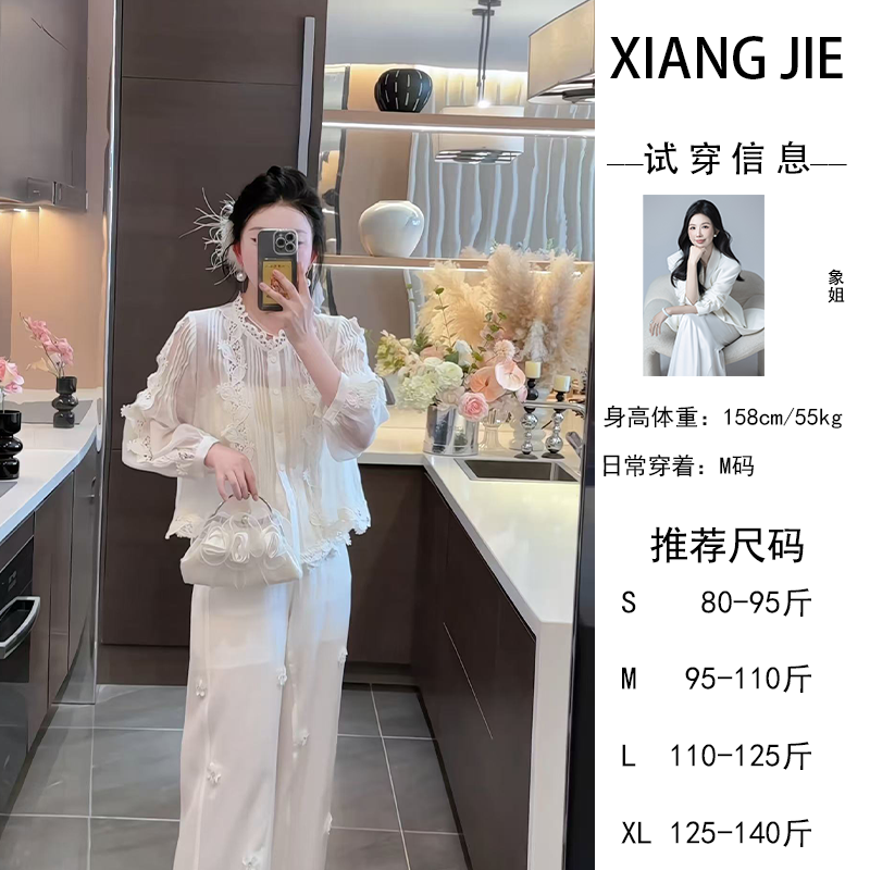 【象姐定制】【纯纯白月光】上衣裤子预CDX5TZ6370B白色气质日常