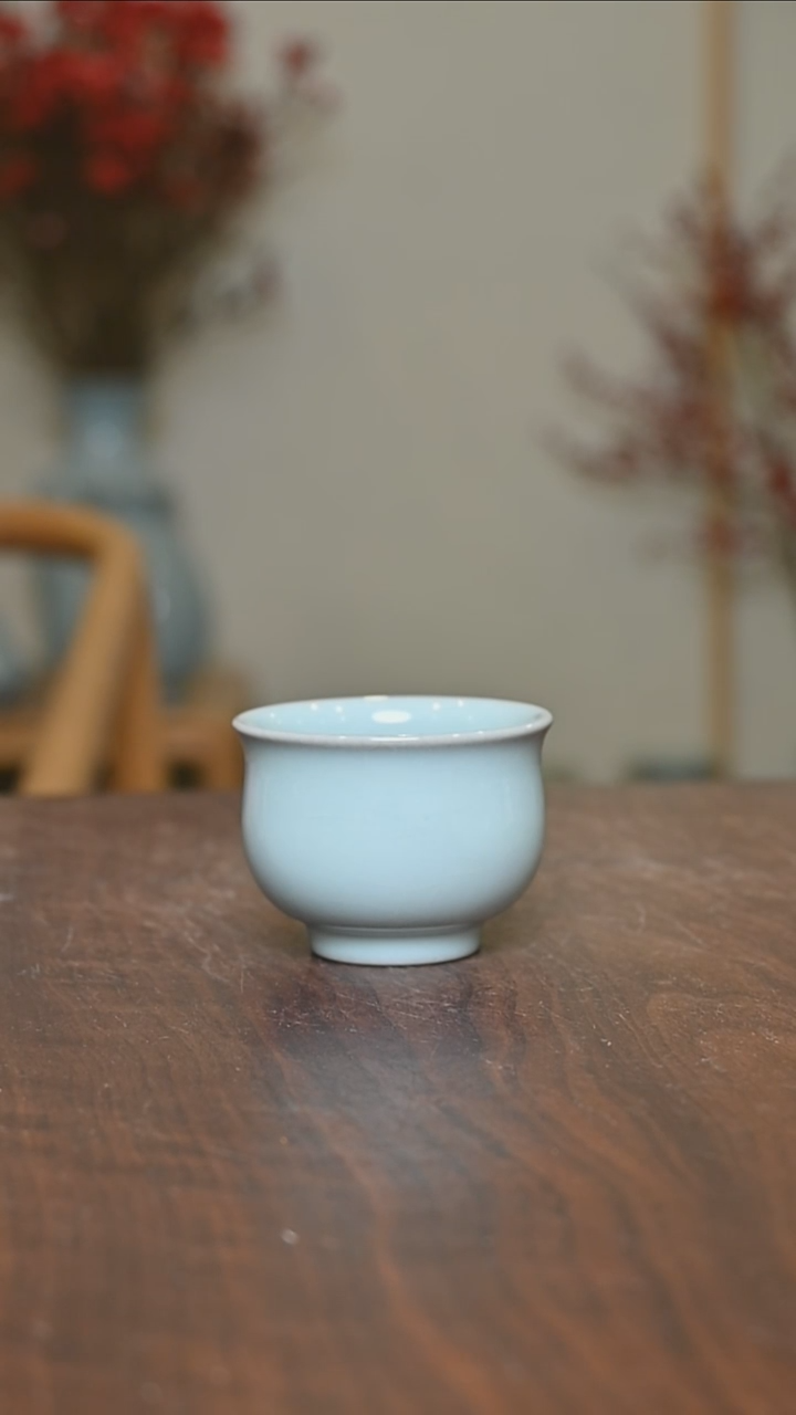 【闪购商品】其他微微瑕天青有朱法喜款手拉淑女杯