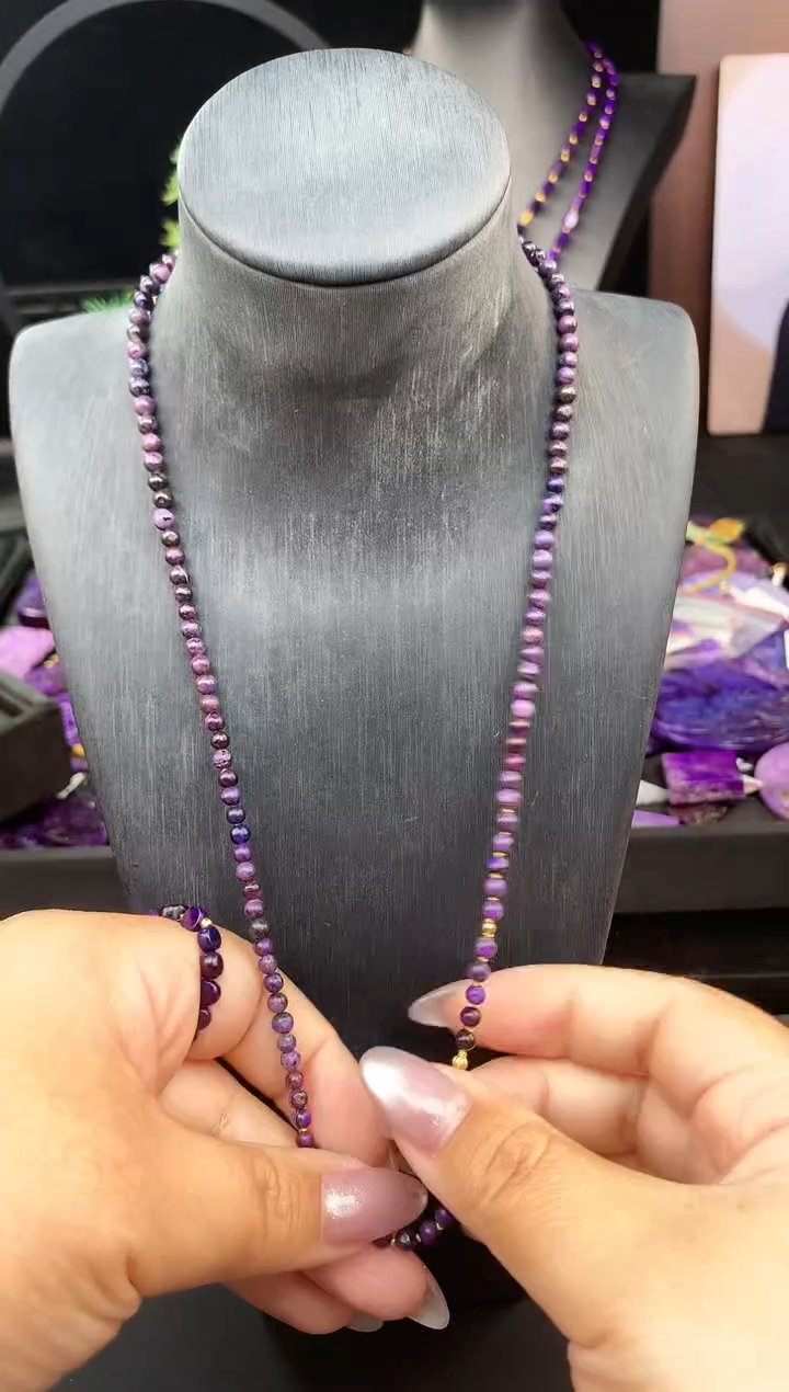 【闪购商品】苏纪石（舒俱来）圆珠项链未镶嵌项链