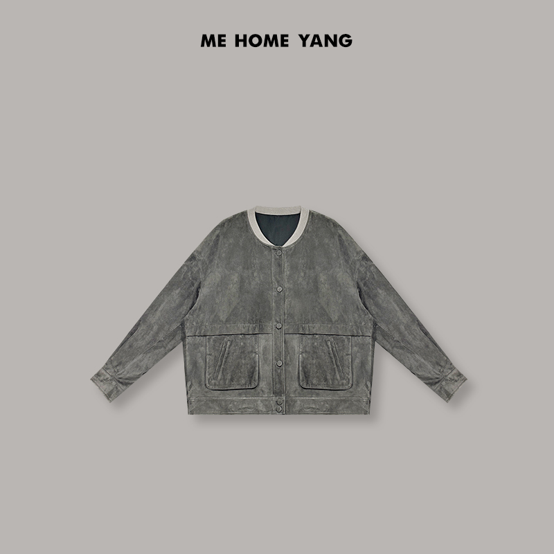 ME【巴塞纳皮衣】非洲进口绵羊皮柔雾感百搭显瘦真皮皮衣MEQS5744