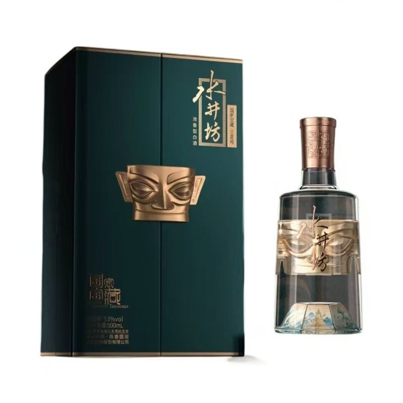 水井坊【酒水节】水井坊·国家宝藏（三星堆黄金面具）单瓶53度500ml